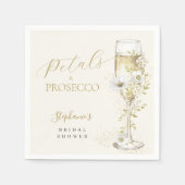 Serviette En Papier Fleurs et Prosecco Fleurs sauvages Enterrement de  (Devant)