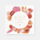 Serviette En Papier Fleurs et Prosecco MAX Floral Bright pour une Baby (Devant)