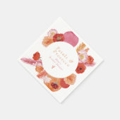 Serviette En Papier Fleurs et Prosecco MAX Floral Bright pour une Baby (Coin)