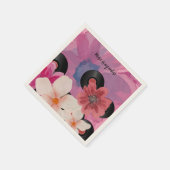 Serviette En Papier Fleurs et vinyle (Coin)