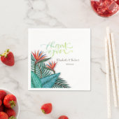 Serviette En Papier Fleurs exotiques tropicales (En situation)