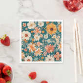 Serviette En Papier Fleurs Extraordinaires (En situation)