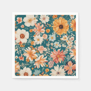Serviette En Papier Fleurs Extraordinaires