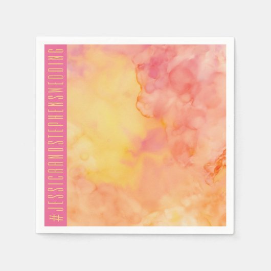 Serviette En Papier Fleurs florales mariages de Napkin standard (Devant)