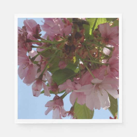Serviette En Papier Fleurs florales roses Arbre Nature (Devant)