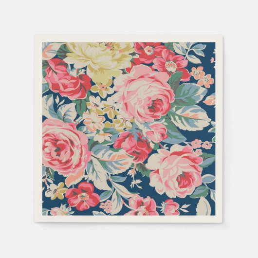 Serviette En Papier Fleurs florissantes modernes adorables (Devant)