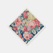 Serviette En Papier Fleurs florissantes modernes adorables (Coin)