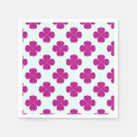 Fleurs géométriques roses sur un fond clair