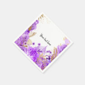 Serviette En Papier Fleurs glam chic modernes pour toutes les occasion (Coin)