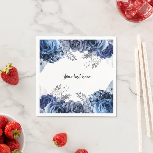 Serviette En Papier Fleurs glam chic modernes pour toutes les occasion (En situation)