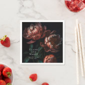 Serviette En Papier Fleurs gothiques romantiques Moody Mariage (En situation)