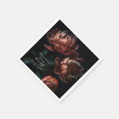Serviette En Papier Fleurs gothiques romantiques Moody Mariage (Coin)