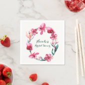 Serviette En Papier Fleurs hawaïennes tropicales Soirée de mariage élé (En situation)