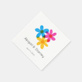 Serviette En Papier Fleurs hippies brillantes et audacieuses Mariage d (Coin)