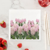 Serviette En Papier Fleurs Hyacinth et Tulips Panier Dîner serviettes (En situation)