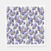 Serviette En Papier Fleurs Iris Violettes (Devant)