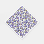 Serviette En Papier Fleurs Iris Violettes (Coin)