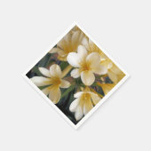 SERVIETTE EN PAPIER FLEURS JAUNES (Coin)