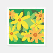 Serviette En Papier Fleurs jaunes (Devant)