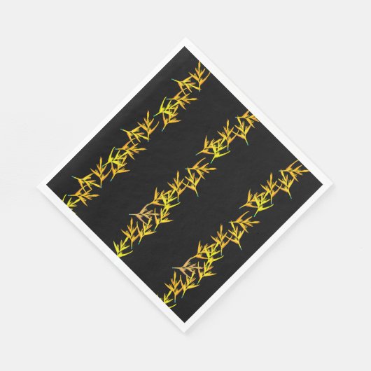 Serviette En Papier Fleurs jaunes (Coin)