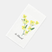 Serviette En Papier Fleurs Jaunes à Bénir (Coin)