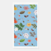 Serviette En Papier Fleurs jaunes et roses blanches 18 (Devant)