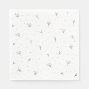 Serviette En Papier Fleurs Lilac