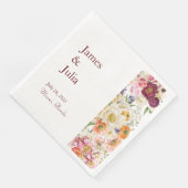 Serviette En Papier Fleurs magnifiques (Coin)