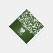 Serviette En Papier fleurs mason jarre vert mariage serviettes (Coin)