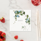 Serviette En Papier Fleurs Moderne Nom Propre Professionnel (En situation)