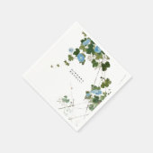 Serviette En Papier Fleurs Moderne Nom Propre Professionnel (Coin)