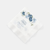 Serviette En Papier Fleurs modernes de eucalyptus en papier script (Coin)