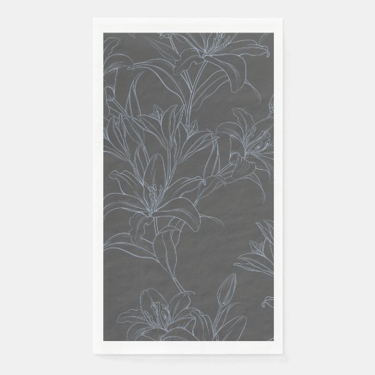 Serviette En Papier Fleurs Motif 13 (Devant)