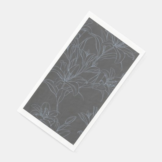 Serviette En Papier Fleurs Motif 13 (Coin)