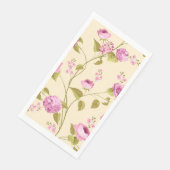 Serviette En Papier Fleurs Motif 16 (Coin)
