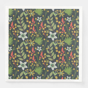 Serviette En Papier Fleurs motifs colorées florales sans couture et qu