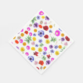 Serviette En Papier Fleurs multicolores (Coin)