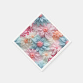 Serviette En Papier Fleurs Pastel (Coin)