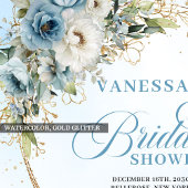 Serviette En Papier Fleurs pastel bleu bohème eucalyptus or fete