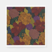 Serviette En Papier Fleurs peintes à l'huile (Devant)