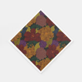 Serviette En Papier Fleurs peintes à l'huile (Coin)