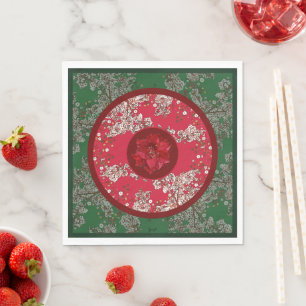 Serviette En Papier Fleurs pour Noël