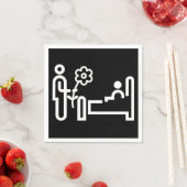 Serviette En Papier Fleurs Pour Un Patient Papier Serviettes (En situation)