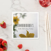 Serviette En Papier Fleurs printanières 35e anniversaire Papier de fêt (En situation)