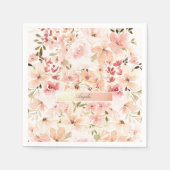 Serviette En Papier Fleurs printanières florissantes (Devant)