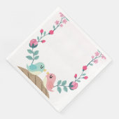 Serviette En Papier Fleurs printanières inséparables (Coin)