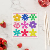 Serviette En Papier FLEURS RÉTRO super (En situation)