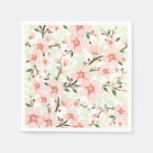 Serviette En Papier Fleurs roses (Devant)