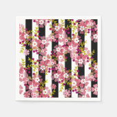 Serviette En Papier Fleurs roses (Devant)