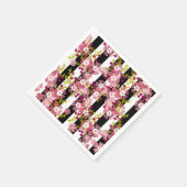 Serviette En Papier Fleurs roses (Coin)